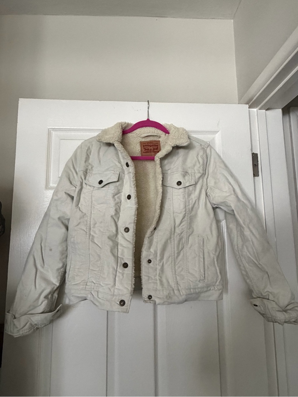 Levi’s Denim Cream Sherpa-Lined Jacket